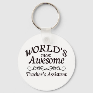 World's Most Awesome Teacher's Assistant Key Ring