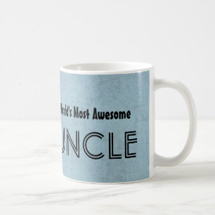World's Most Awesome UNCLE Blue Grunge Coffee Mug