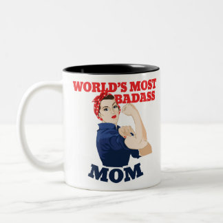 World's most badass mom Two-Tone coffee mug