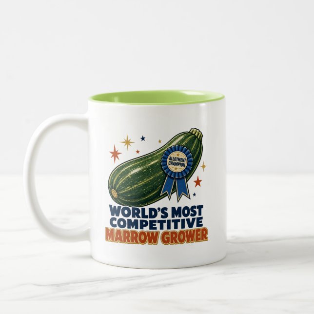 World's Most Competitive Marrow Grower Two-Tone Coffee Mug (Left)