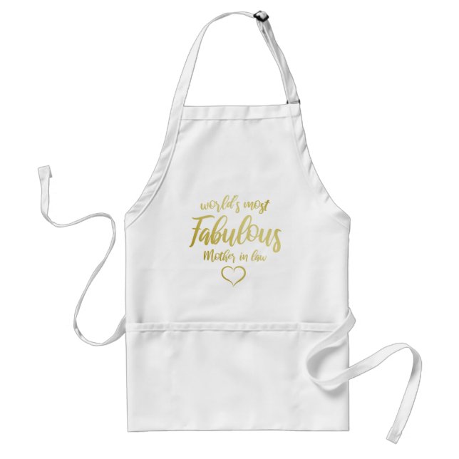 World's Most Fabulous Mother In Law Standard Apron (Front)
