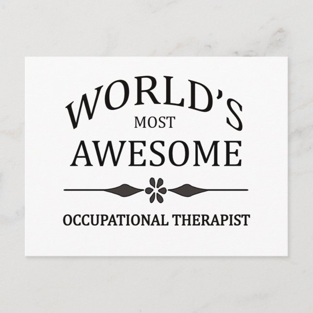 World's Most Occupational Therapist Postcard (Front)