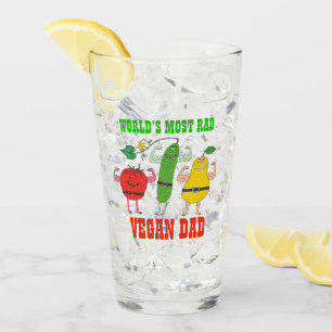 Worlds Most RAD VEGAN DAD Funny Vegatables Muscles Glass