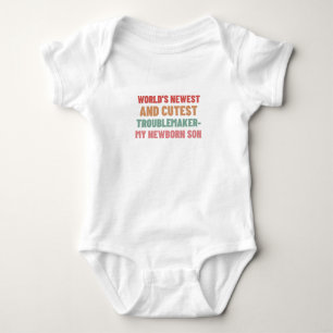 World's newest and cutest troublemaker – my newbor baby bodysuit