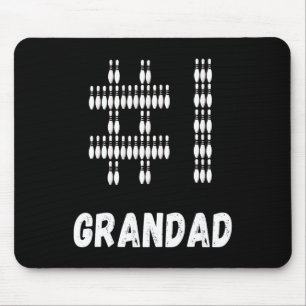 World's Number One Bowler Grandad Bowling Mouse Pad