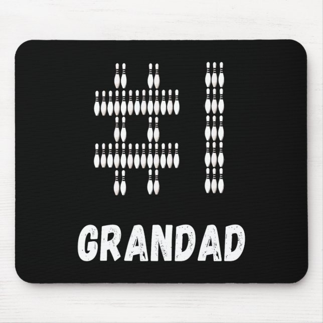 World's Number One Bowler Grandad Bowling  Mouse Pad (Front)