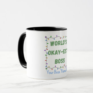 World's Okay-est Boss Christmas Work Office Group Mug