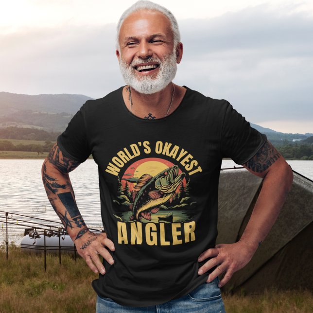 World's Okayest Angler - Funny Fishing Gift  T-Shirt (Creator Uploaded)