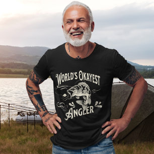 World's Okayest Angler - Funny Fishing Gift  T-Shirt