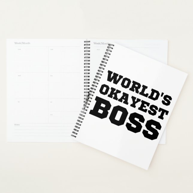 World's Okayest Boss Planner (Display)