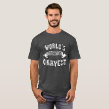 World's Okayest Brother Funny Text Shirt