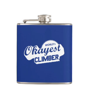 World's Okayest Climber Hip Flask