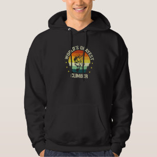 Worlds Okayest Climber Mountain Climbing Rock Clim Hoodie