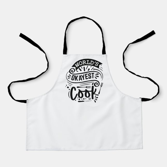 World's Okayest Cook Apron – Kitchen Utensils (Front)