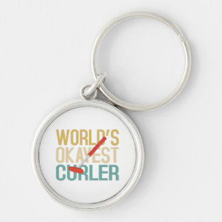 World's Okayest Curler Keychain