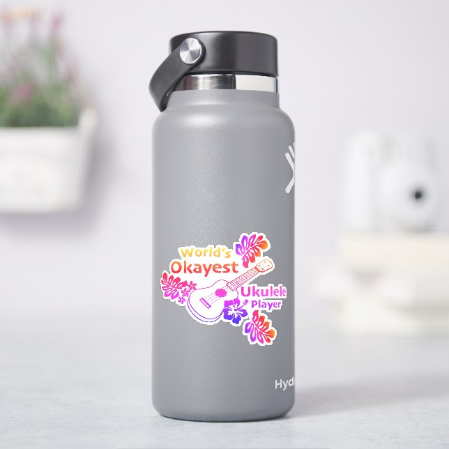 World's Okayest - Custom-Cut Vinyl Sticker (HydroFlask)