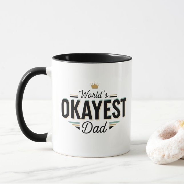 World's Okayest Dad Mug  (With Donut)