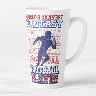 World's Okayest Fantasy Football Player USA Colour Latte Mug
