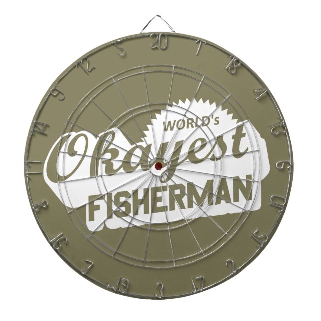 World's Okayest Fisherman Dartboard (Front)