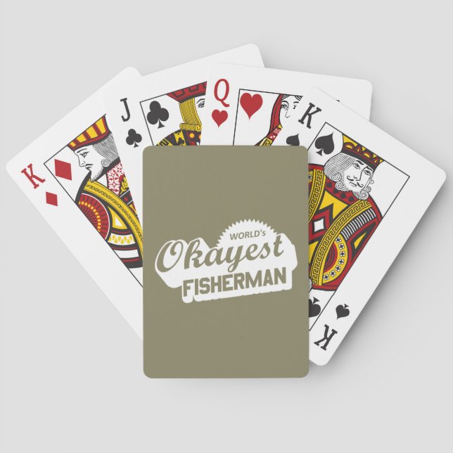 World's Okayest Fisherman Playing Cards (Back)