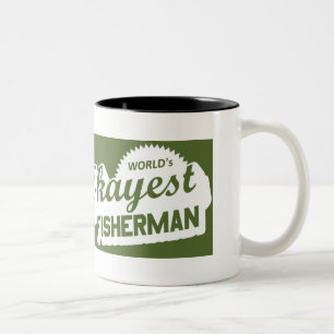 World's Okayest Fisherman Two-Tone Coffee Mug