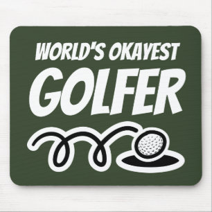 World's Okayest golfer funny mouse pad gift