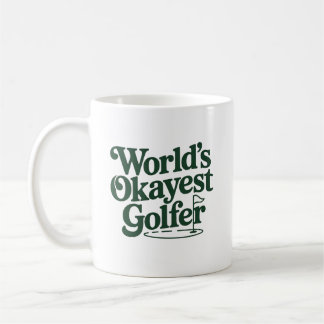 World's Okayest Golfer Retro Golf Humour Coffee Mug