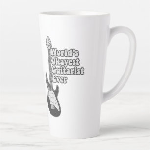 World's okayest guitarist ever. black and white latte mug