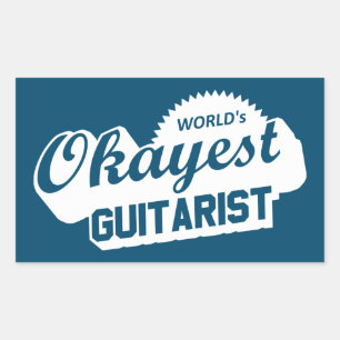 World's Okayest Guitarist Rectangular Sticker