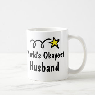 World's Okayest Husband Coffee Mug Gift