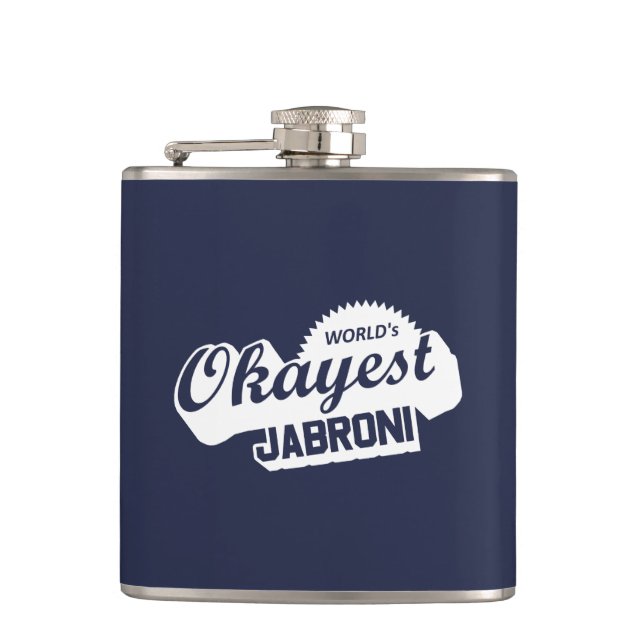 World's Okayest Jabroni Hip Flask (Front)
