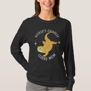 Worlds Okayest Lizard Mum Bearded Dragon Reptile T-Shirt