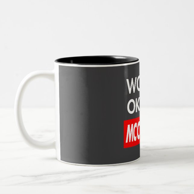 Worlds okayest Mcconnell Two-Tone Coffee Mug (Left)