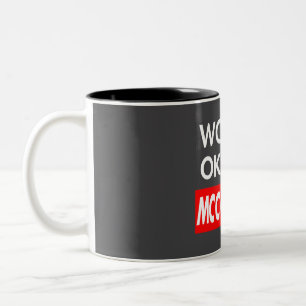 Worlds okayest Mccormick Two-Tone Coffee Mug