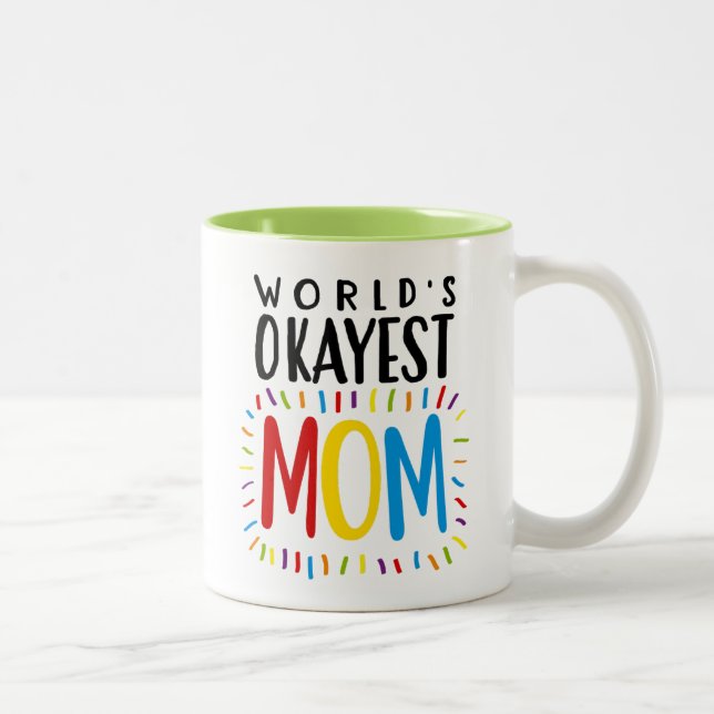 World's Okayest MOM - Tea Coffee Mug (Right)