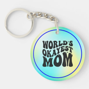 World's Okayest Mum Mother's Day Design-51723 Key Ring