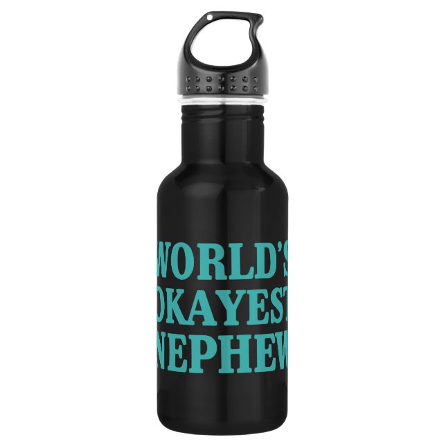 World's Okayest Nephew 532 Ml Water Bottle (Front)