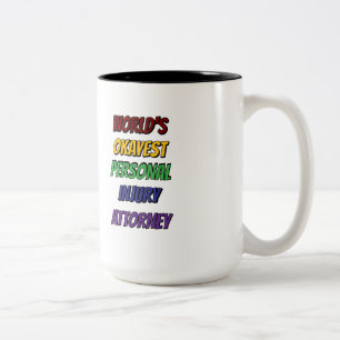 World's Okayest Personal Injury Attorney Two-Tone Coffee Mug