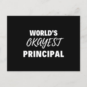 World's Okayest Principal Holiday Postcard