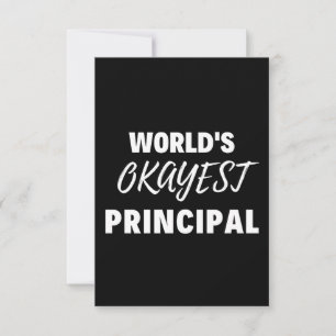 World's Okayest Principal Thank You Card