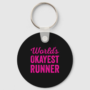 Worlds Okayest Runner Funny Sarcastic Running Srts Key Ring