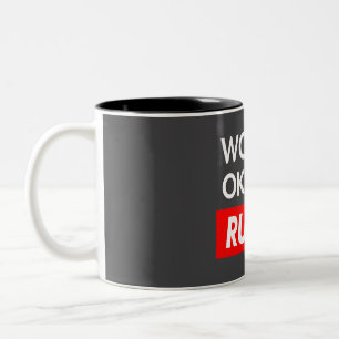 Worlds okayest Russo Two-Tone Coffee Mug