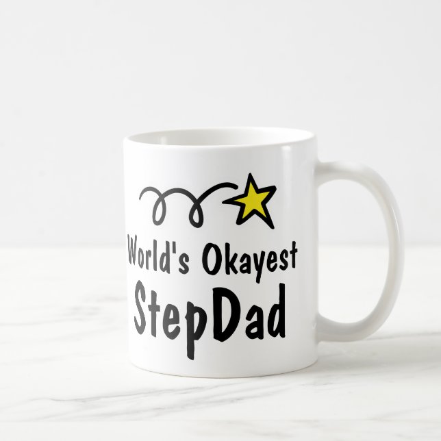 World's Okayest StepDad | Funny Coffee Mug Gift (Right)