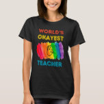 World's Okayest Teacher Funny Best Gift Math Histo T-Shirt<br><div class="desc">World's Okayest Teacher Funny Best Gift Math History</div>
