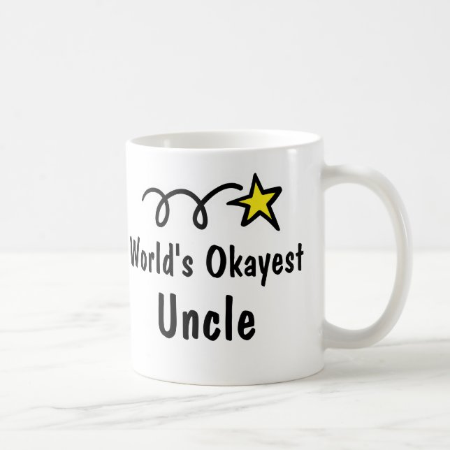 World's Okayest Uncle Coffee Mug Gift (Right)
