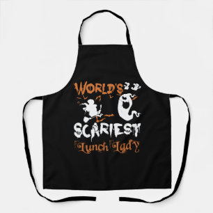 World's Scariest Lunch Lady Halloween Apron