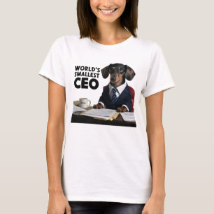 World's smallest CEO, cute funny dachshund in suit T-Shirt