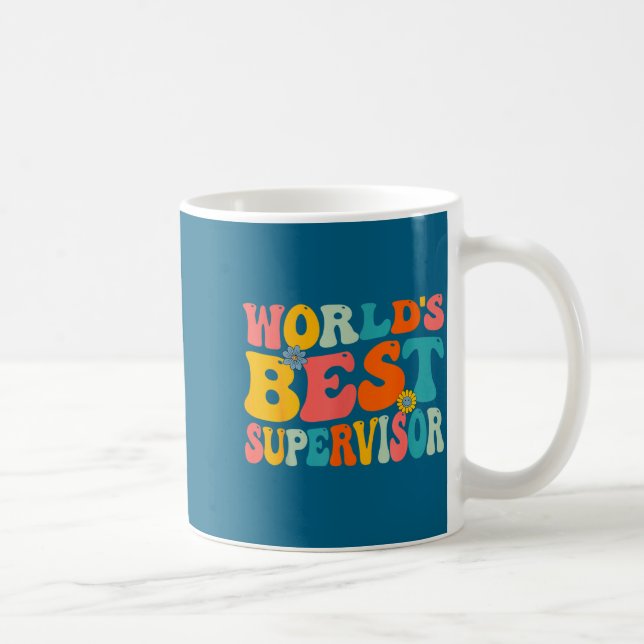 World's supervisor - groovy manager supervisor  coffee mug (Right)