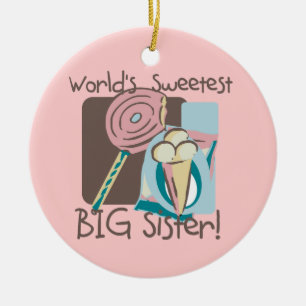 World's Sweetest Big Sister Ceramic Tree Decoration