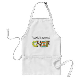World's Sweetest Chef Retro Letters Custom Apron